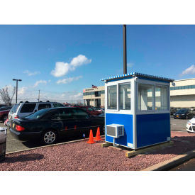 4'x6' Guard Booth, Blue - Deluxe Model, Pre-Assembled