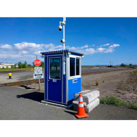 4'x4' Guard Booth, Blue - Deluxe Model, Pre-Assembled