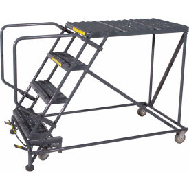 4 Step Stairway Slope Work Platform - 36" x 48" Platform