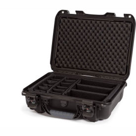 Airtight Watertight Case with Dividers - 18-5/8"L x 14-3/8"W x 6-5/16"H Black
