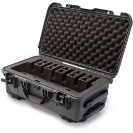 Pistol Case with Foam Insert - 6 Pistol Cap - 22"L x 14"W x 9"H - Graphite