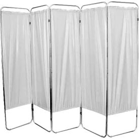 Standard 5-Panel Privacy Screen, 6 mil Vinyl Panels, 84"W x 68"H, White