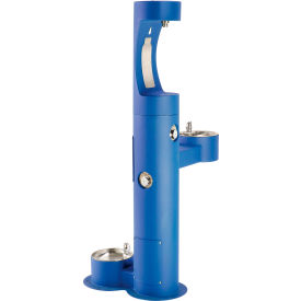 Elkay ezH2O Outdoor Bottle Filler with Drinking Fountain & Pet Station, Blue