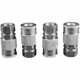 H Style Industrial Coupler 3/8" FNPT 4 Pack