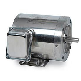 High Efficiency 1 HP Electric Motor, 1140 RPM, 208-230/460V, 56HC Frame, TEFC, C-Face Rigid
