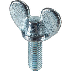 1/4-20 x 1/2" Wing Screw - 1-1/4" Head Width - Malleable Iron - Plain - USA - Pkg of 25