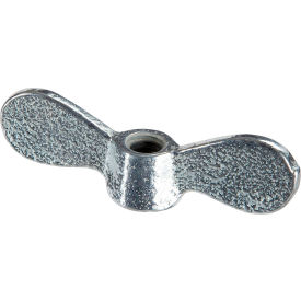 5/16-18 Wing Nut - 2-1/2" Wide - 9/16" Base Dia. - Steel - Plain - USA - Pkg of 25