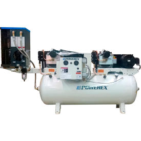 10HP Oil-less Scroll Comp. 80 Gal Horizontal 145 PSI 1 Ph 208-230V Refrigerated Dryer