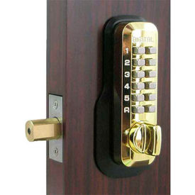 Digital Door Lock M210 Mechanical Keyless Deadbolt, Bright Brass