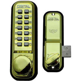 Digital Door Lock 2200 Surface/Rim Mount, Bright Brass