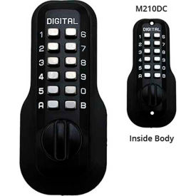 Digital Door Lock M210 Mechanical Keyless Deadbolt Double Combination, Jet Black
