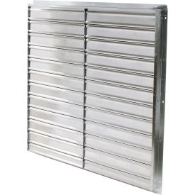 Galvanized Frame Wall Exhaust Shutter with Aluminum Blades Rear Flange 51"