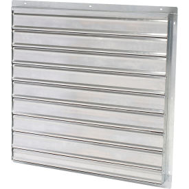 Galvanized Frame Wall Exhaust Shutter with Aluminum Blades Rear Flange 39" - 556-STD 39 SP