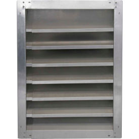 High Aluminum Fixed-Height Adjustable Width Louver 48"