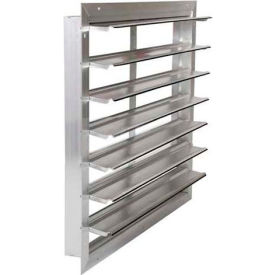 Aluminum Wall Exhaust Shutter, Front Flange 22"