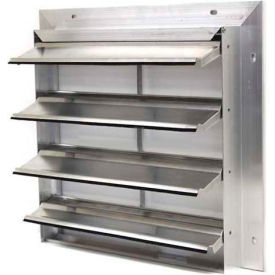 Aluminum Wall Exhaust Shutter, Rear Flange 60"