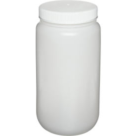 Wide-Mouth Lab Quality HDPE Bottles with Closure, 250mL, Case of 72
