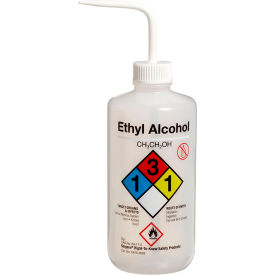 Nalgene Narrow-Mouth RTK Wash Bottles, 500mL, Ethyl Alcohol, 24/Case