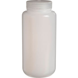 Wide-Mouth HDPE Economy Bottles, Bulk Pack, 1L, Case of 50