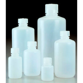 Nalgene Narrow-Mouth HDPE Economy Bottles with Closure, 500mL, Case of 48