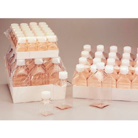 Square PETG Media Bottles, Sterile, Tray Pack, 60mL, Case of 200