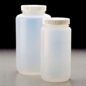 Large Wide-Mouth PPCO Bottles with Closure, 2L, Case of 6