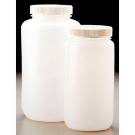Large Wide-Mouth HDPE Bottles with Closure, 4L, Case of 6