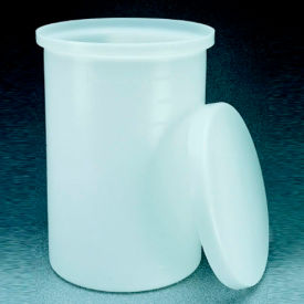Heavy-Duty Cylindrical Tank with Cover, LLDPE, 10 Gallon