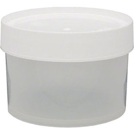 Wide-Mouth Straight-Sided PPCO Jars with Closure, 500mL, Case of 24