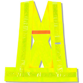 27015 GloWear 8140BA Type O Class 1 Breakaway Sash Lime, XL/2XL