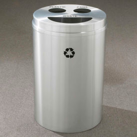 Recyclepro Recycling & Trash Can, 30 Gallon, Satin Aluminum