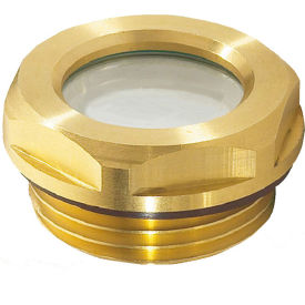 Brass Fluid Level Sight Glass w/o Reflector - M27 x 1.5 Thread