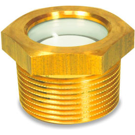 Brass Fluid Level Sight Glass w/o Reflector - 3/4" NPT Thread