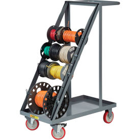 Wire Reel Cart, Open Back, Non-Marking Polyurethane Wheels