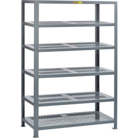 6 Shelf, Perforated Welded Steel Shelving, 32"W x 18"D x 72"H