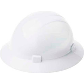 Americana 360 Full Brim Hard Hat, 4-Point Mega Ratchet Suspension, White
