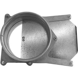 Manual Blast Gate, 8" Diameter, Galvanized Steel