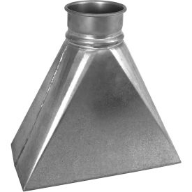 6" Diameter Router Hood, Galvanized Steel