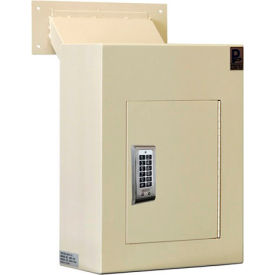 Wall-Mount Drop Box w/Adjustable Through-Wall Chute Electronic Lock 12"Wx6"Dx16"H