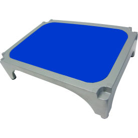 Aluminum Stackable Step Stool with Dark Blue Mat