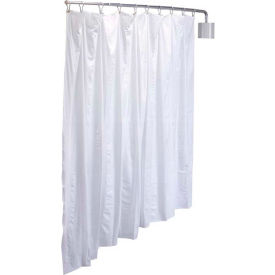 Telescoping Wall Mounted Privacy Curtain, 90"W x 72"H, White