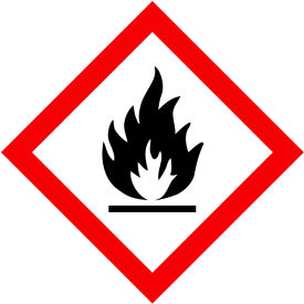 GHS "Flame Hazard" Pictogram Placard, 10-3/4" x 10-3/4" - 100/Pkg
