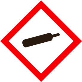GHS "Gas Cylinder" Pictogram Placard, 10-3/4" x 10-3/4" - 100/Pkg