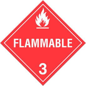 TA300SS Class 3 Flammable Liquids Rigid Plastic Placard - 100/Pkg