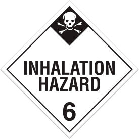 Class 6.2 Inhalation Hazard Adhesive Vinyl Placard - 100/Pkg