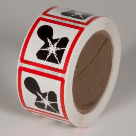 "GHS "Health Hazard" Pictogram Label, 2" x 2", 500/Roll"