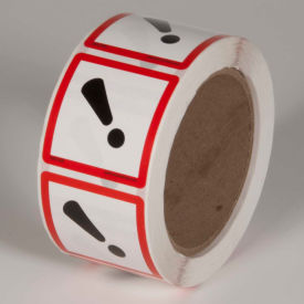 GHS "Exclamation Mark" Pictogram Label, 2" x 2", 500/Roll