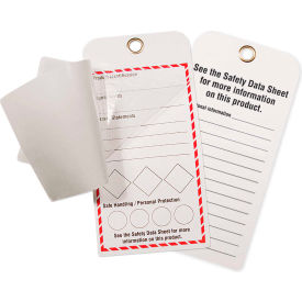 GHS Style Self-Laminating Workplace Tags, Blank, 25/Pack