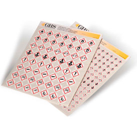 GHS Variety Pack Pictogram Label, 1/2" Diameter, 1,820/Pad