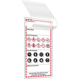 GHS Style Blank Self-Laminating Workplace Labels, 3" x 6", 25/Pack